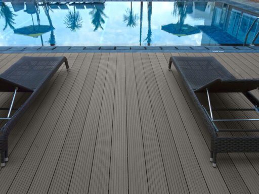 ⁦D1005-2-WPC DECKING ZY-D-008-3.9-LightGrey⁩ - الصورة ⁦3⁩