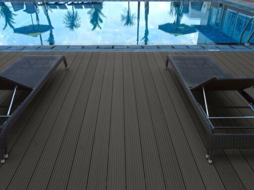 ⁦D1003-2-WPC DECKING ZY-D-008-3.9-DarkGrey⁩ - الصورة ⁦3⁩