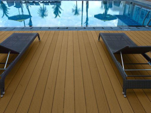 ⁦D1004-2-WPC DECKING ZY-D-008-3.9-Oak⁩ - الصورة ⁦3⁩