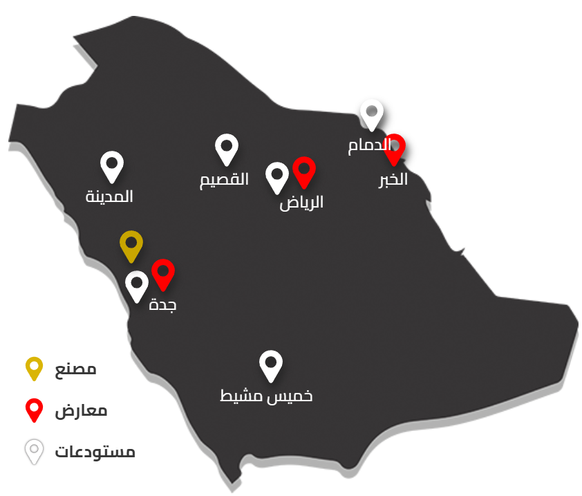 خريطة الافرع